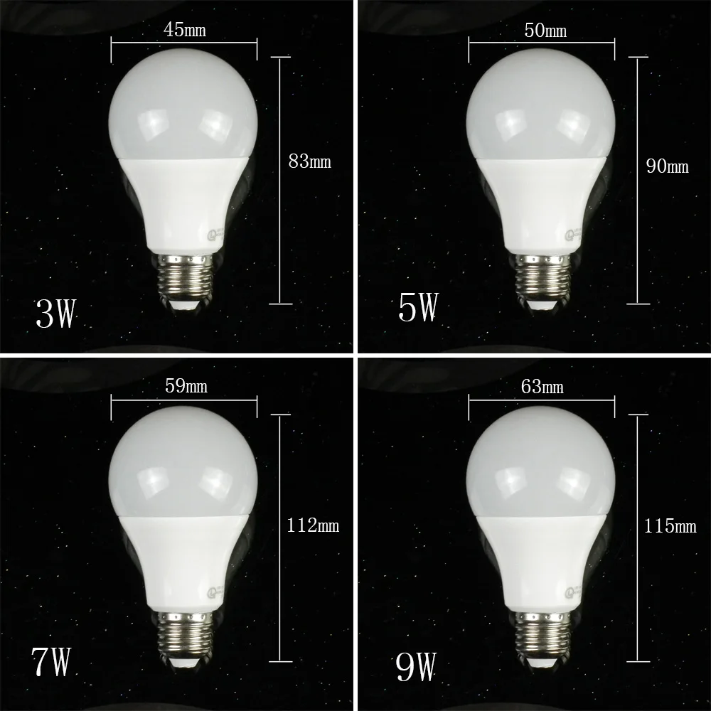 Ampoule led E27, 220V, éclairage domestique