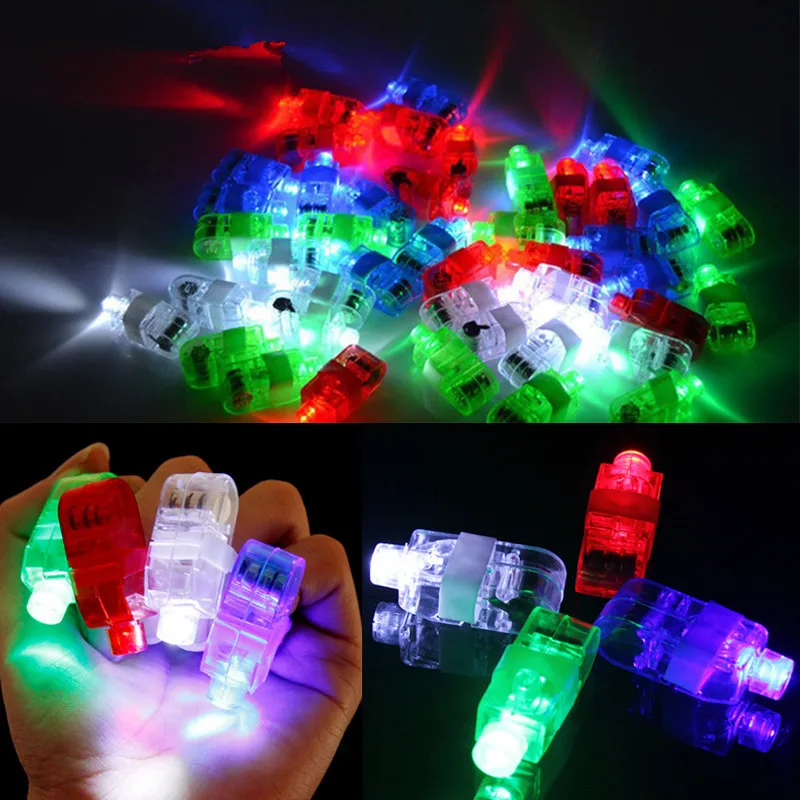 LED Finger Lights Glowing Dazzle Colour Laser Emitting Lamps Christmas Wedding Celebration Festival Party decor Anyoutdoor