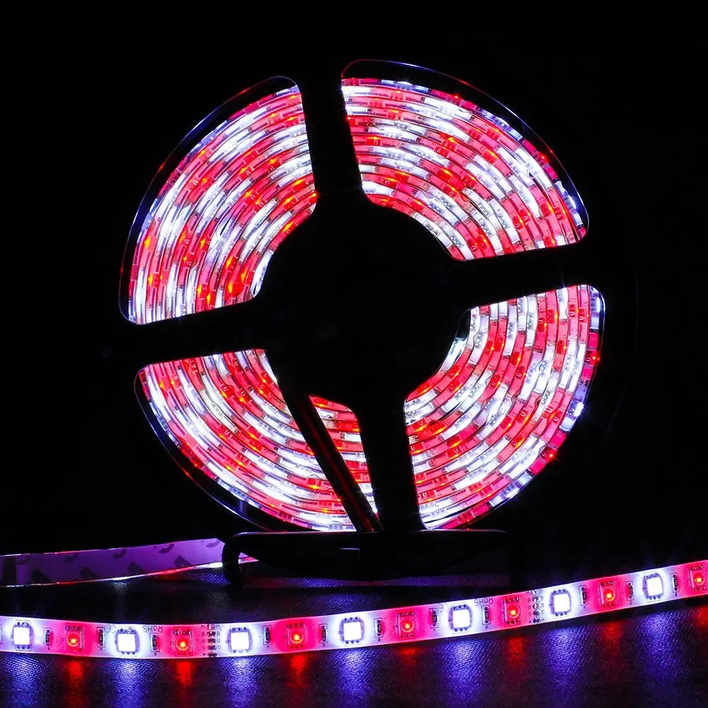 Super brightness 16.4ft 5M/Roll SMD 5050 LED Strip Waterproof DC 12V 300LED RGBW RGBWW Light 100m