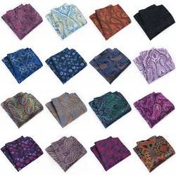 Multi Colors Men Paisley Floral Pocket Square Handkerchief Hanky Wedding Party BWTHZ0323