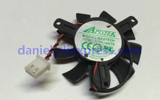 

APISTEK GA51S2H-NNTK graphics card fan 12V 0.18A 2 line