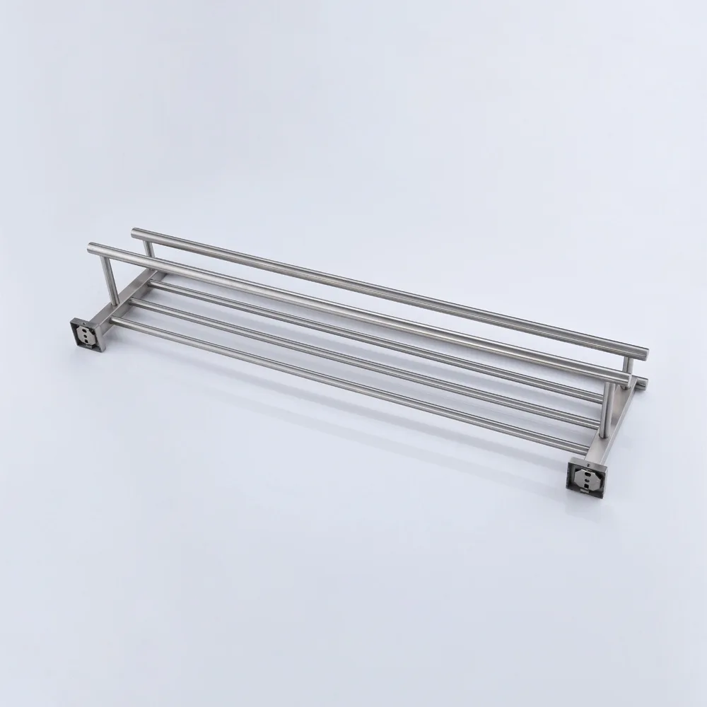 304 Stainless Steel Double Boom Bathroom Towel Rack Kitchen Hotel Towel Clothes Shelf Hooks hardware rack Hanging Rod