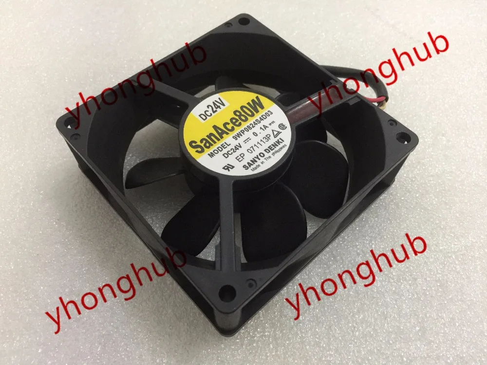 

SANYO DENKI 9WP0824S4D03 DC 24V 0.10A 80x80x25mm Server Cooling Fan