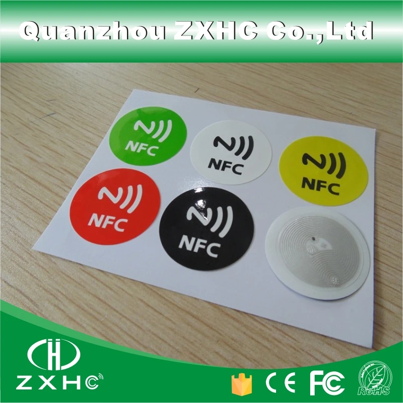 (6 ピース/セット) 防水 Pet 素材 6 色 Nfc ステッカースマート粘着 Ntag213 タグすべての電話機と互換性