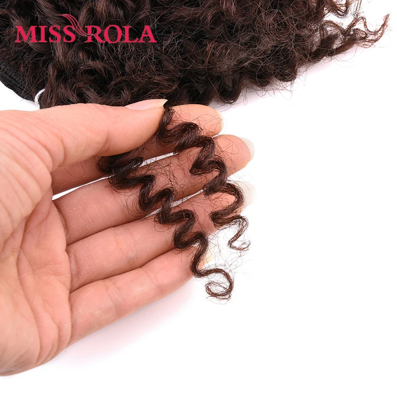 Miss Rola 6pcs/lot Curly Synthetic Hair Extensions 100g Sew In Hair Weave Kanekalon Fiber Double Weft Hair Bundles