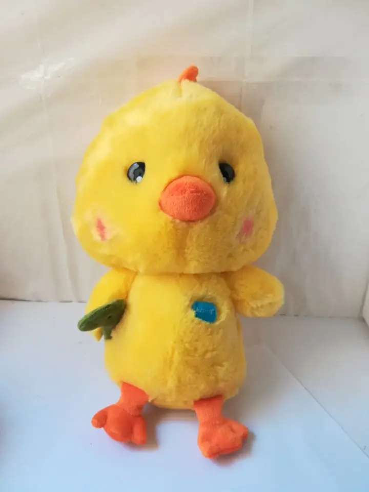 large 32cm lovely yellow chick soft doll catching worm chick plush toy pillow toy Christmas gift w0858