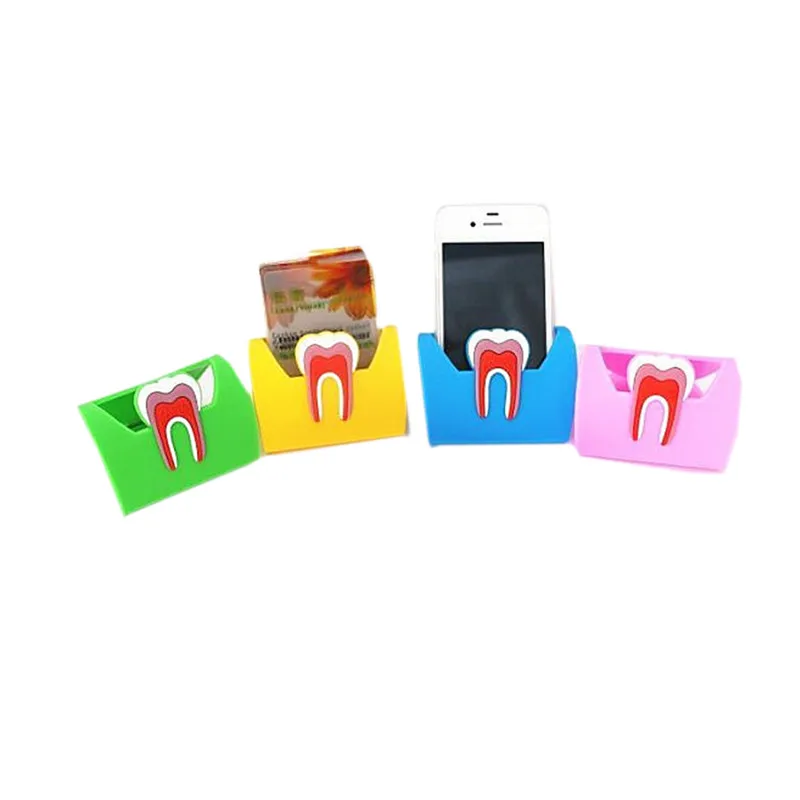 1 pc Storage Stand for Dental Clinic Cute Name Card Holders Dental Rubber Teeth-Shape Molar Shaped Phone Display Dentist Gift