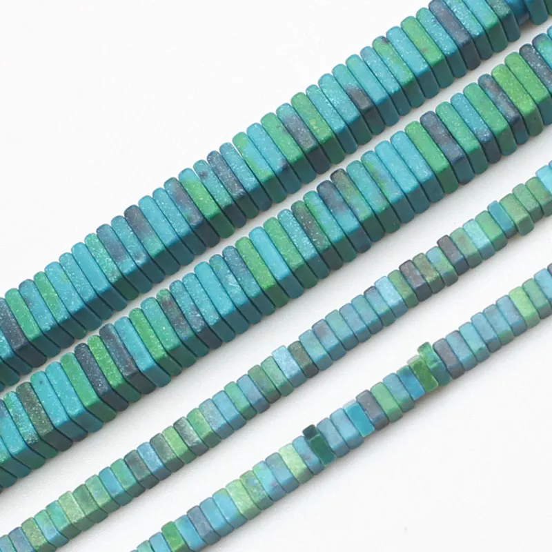 Natural Chrysocolla Square beads  15inch per strand , For DIY Jewelry making ! Mixed wholesale for all items!