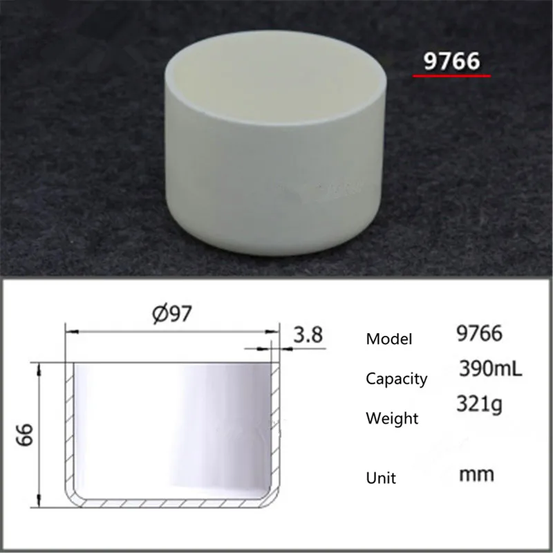 

99.5% Cylindrical corundum crucible/Alumina ceramic crucible/390ml/Temperature resistance 1600 degree / sintered ceramic crucibl