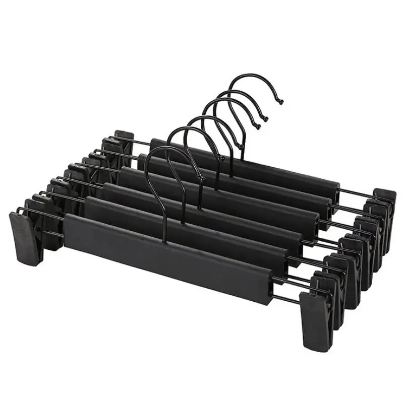 Plastic Black Hanger For Lingerie Underwear Anti-skidding Clothing Pants Skirt Clip Hangers Rack LX6273