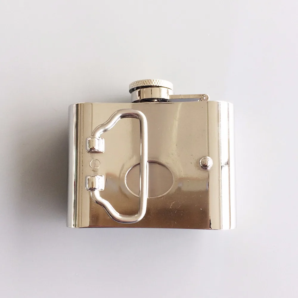 Bán lẻ Nam Vành Đai Vành Đai Khóa Hai oz Thép Không Gỉ Flask Belt Buckle Vận Chuyển Miễn Phí BUCKLE-FL-LT026