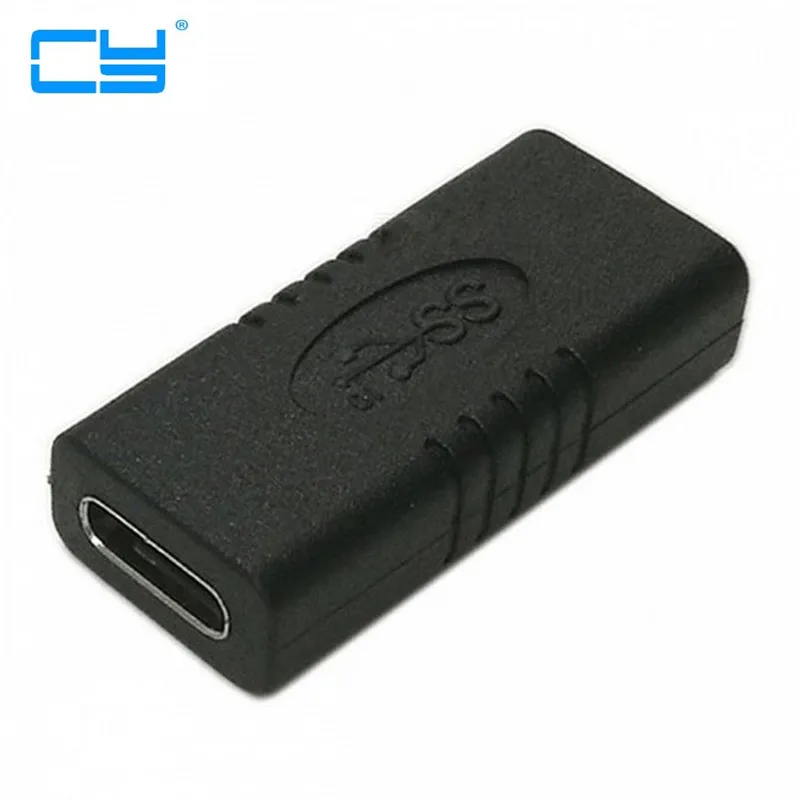 1 buah USB-C 10Gbps USB 3.1 tipe-c 24Pin adaptor ekstensi Female ke Female untuk ponsel & Laptop