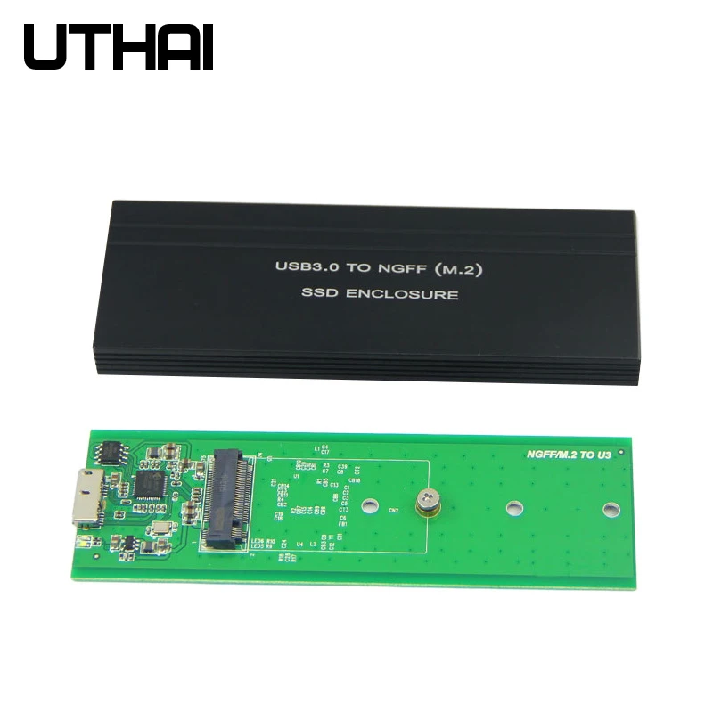 UTHAI G03 NGFF to USB3.0 Mobile Hard disk box M.2 SSD Adapter Card External Enclosure Case for m2 SSD USB 3.0 HDD Case