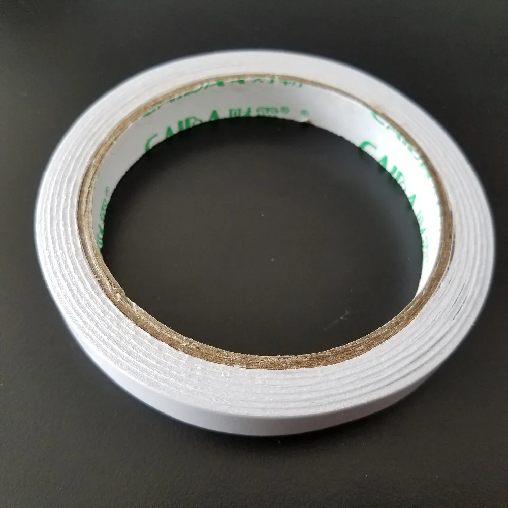 1roll Sale DS189b White Double Sides Tape Width 12mm Lengthen Double Faced Adhesive Sticky Tape Free Europe Shipping