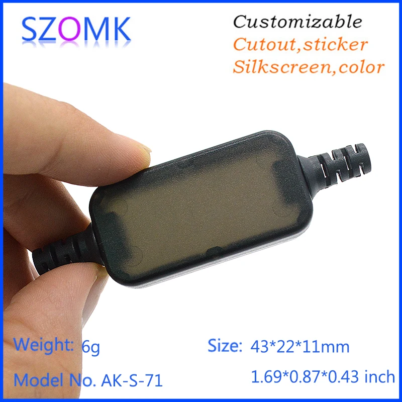 Hot selling abs Plastic enclosure electronics box (2Pcs) 43*22*11mm szomk diy plastic housing instrument enclosure plastic case