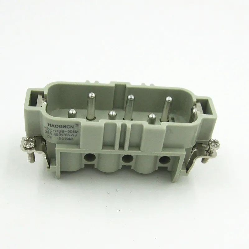 

HDC-HSB-006M Heavy Duty connector 6 pin 35A Rectangle Aviation Plug Socke