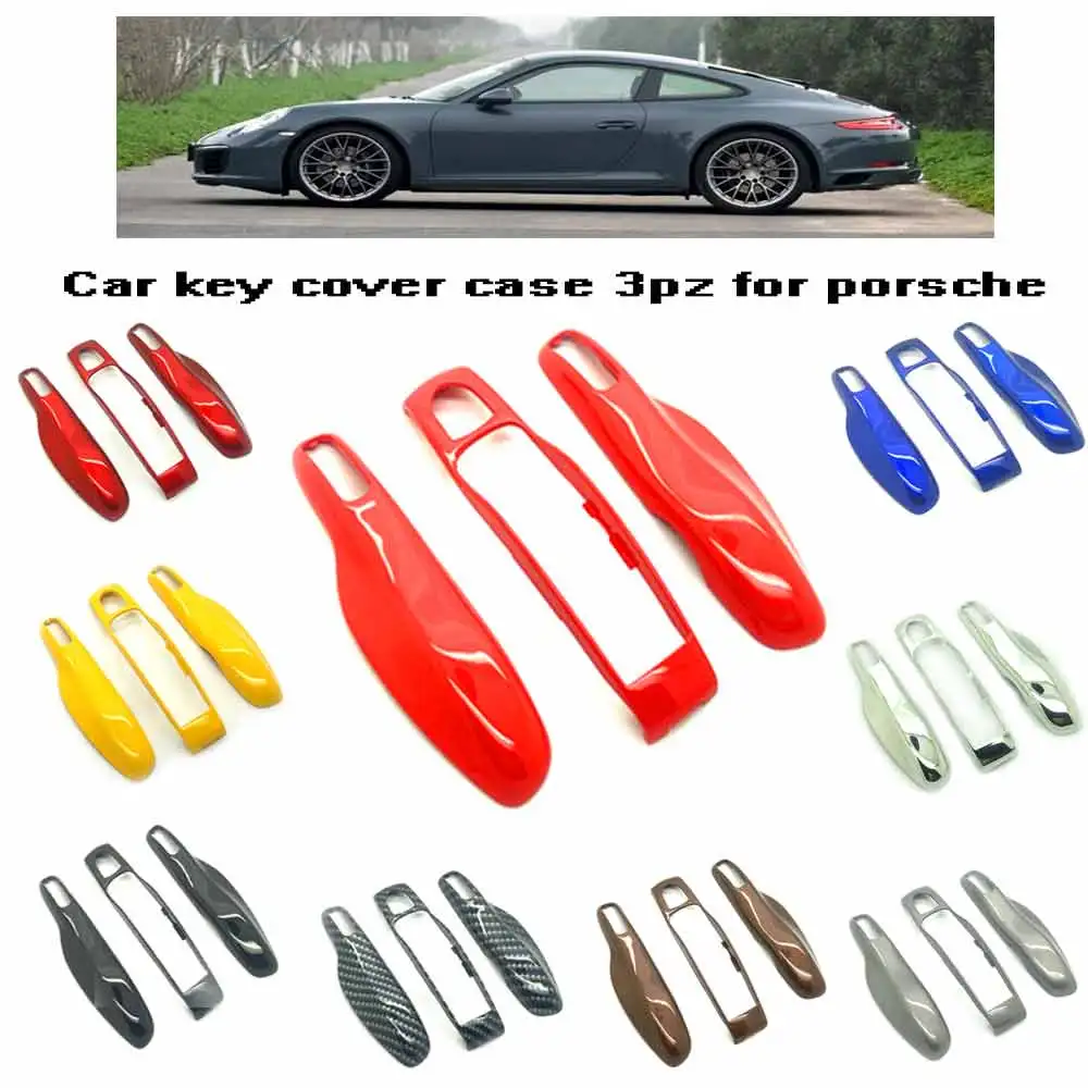 

3PZ Smart Key Middle + Side Cap Casing Shell Cover Case for Porsche Boxster Cayenne Panamera Macan Cayman 911 918 996 997 991