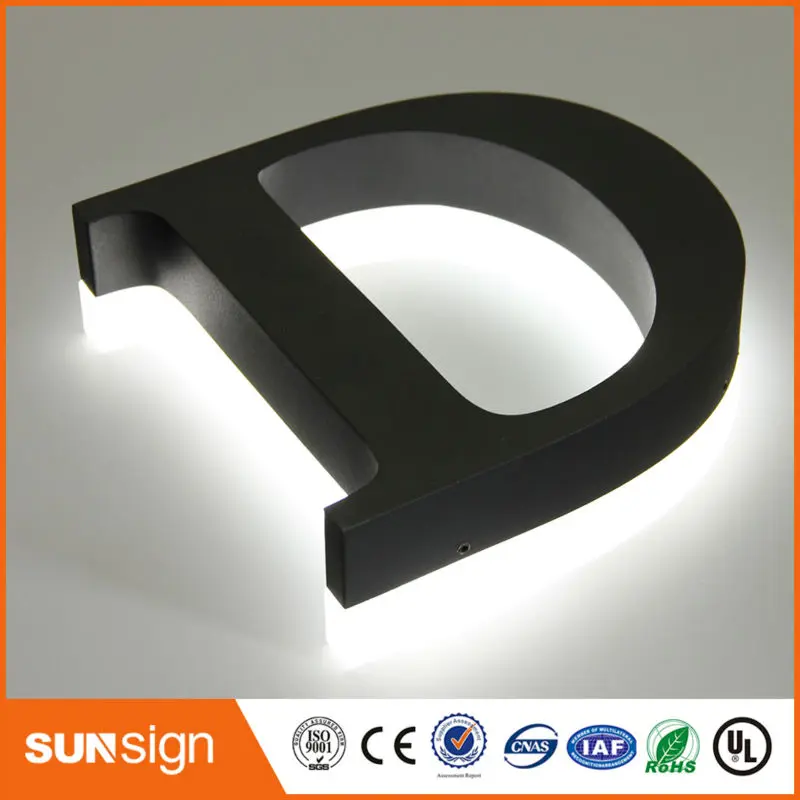 LED backlit logam huruf lampu backlit led sign