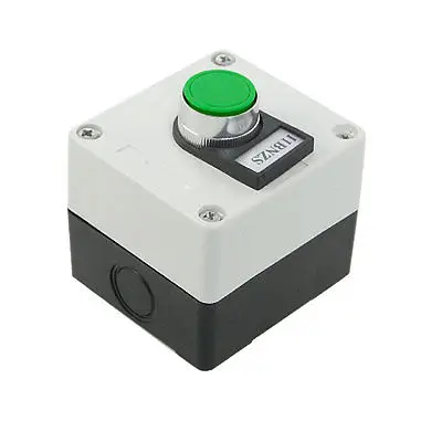 Ui 660V 4 Terminal Green Flat Round Push Button Station