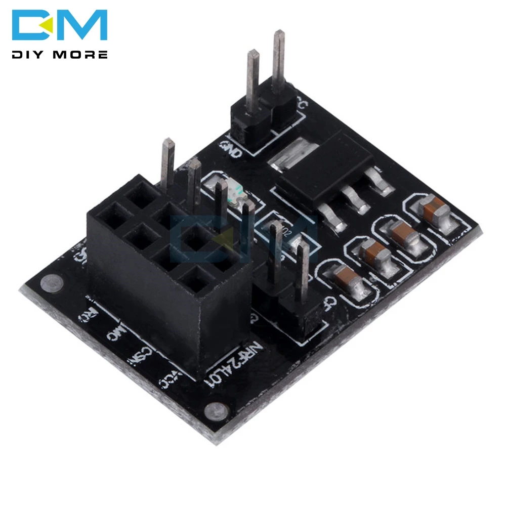 NRF24L01 Wireless Module Board 8 Pin Receiver Transmitter Microcontroller 2.4GHz Antenna Socket Adapter Plate Module for Arduino