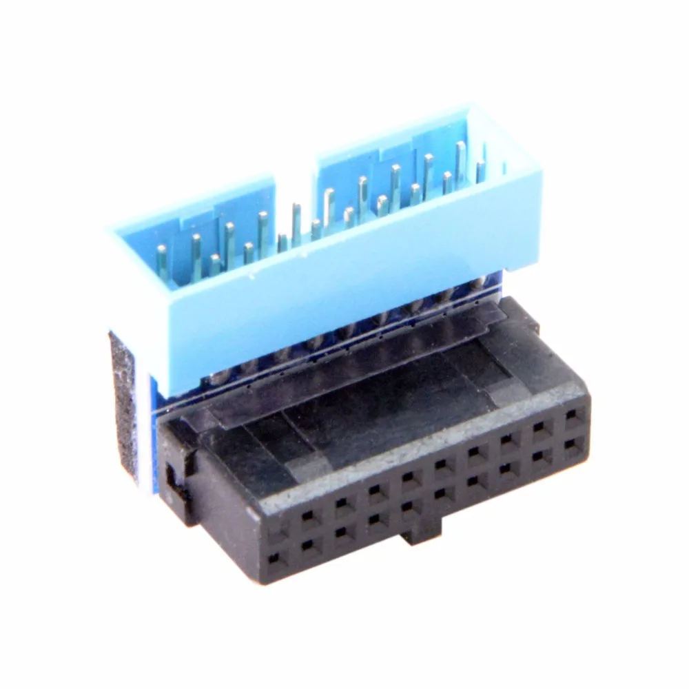 USB 3.0 20pinชายหญิงอะแดปเตอร์ขึ้นหรือลง90องศาสำหรับเมนบอร์ด