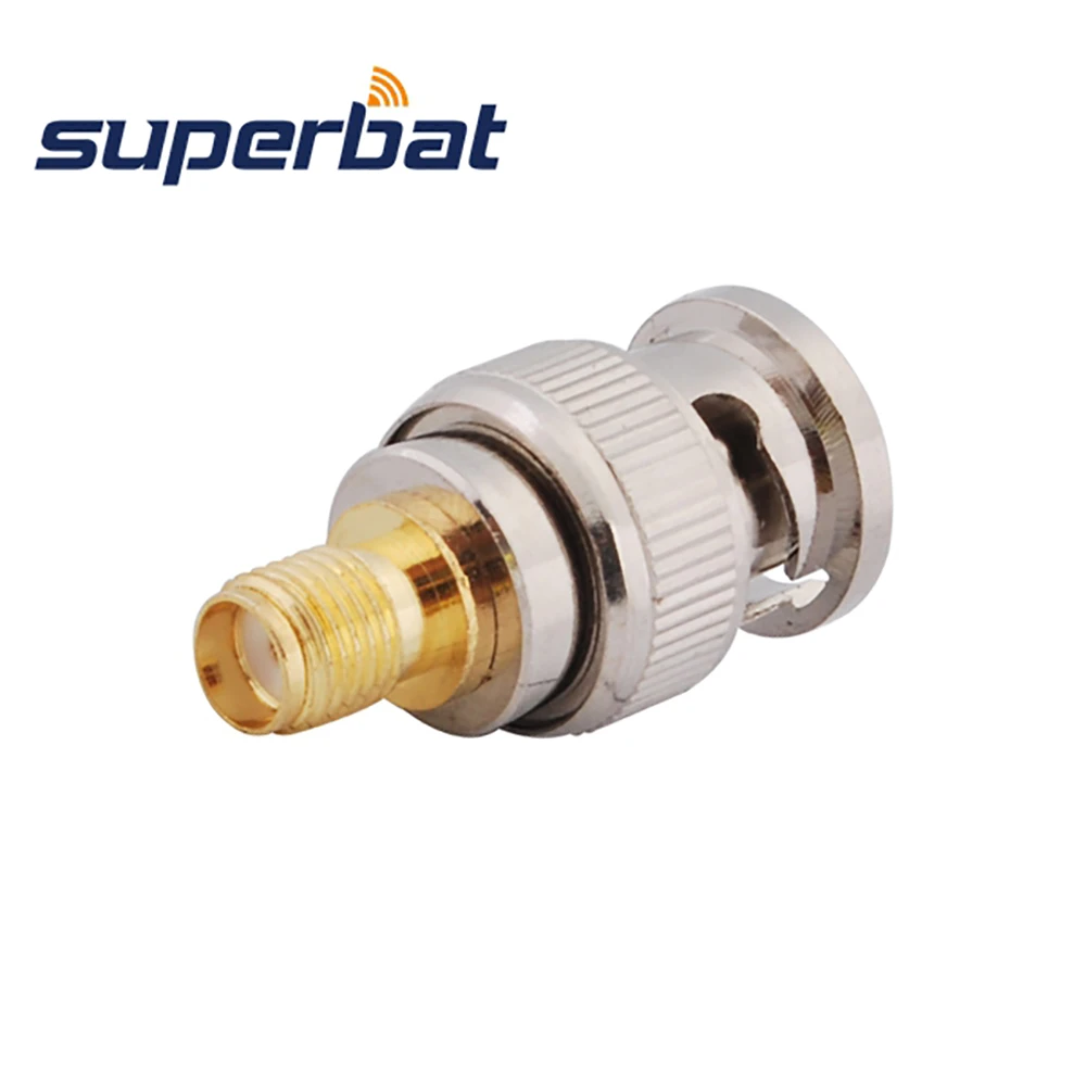 Superbat 5 Chiếc SMA-BNC Bộ Chuyển Đổi SMA Nữ Sang BNC Nam Thẳng RF Đồng Trục Cổng Kết Nối