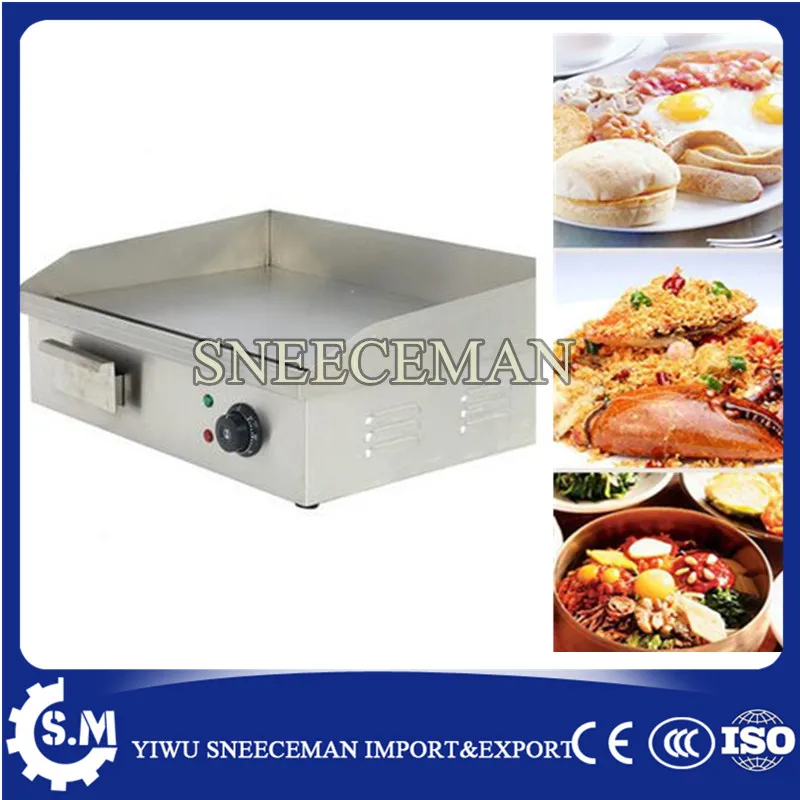 Stainless steel flat pan electric GRILL Griddle PLATE machine bread Grill food machine