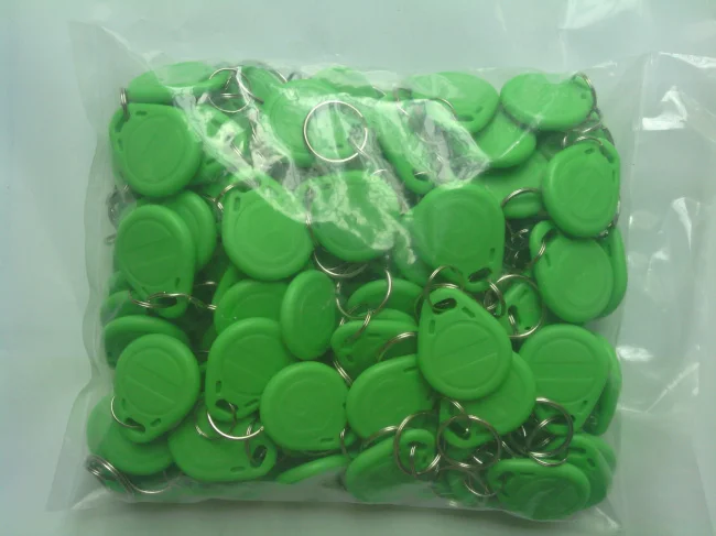 100pcs 125KHz TK4100 keyfobs RFID Tag Key Ring Proximity Token Access 10 Colors for RFID Tags Access control