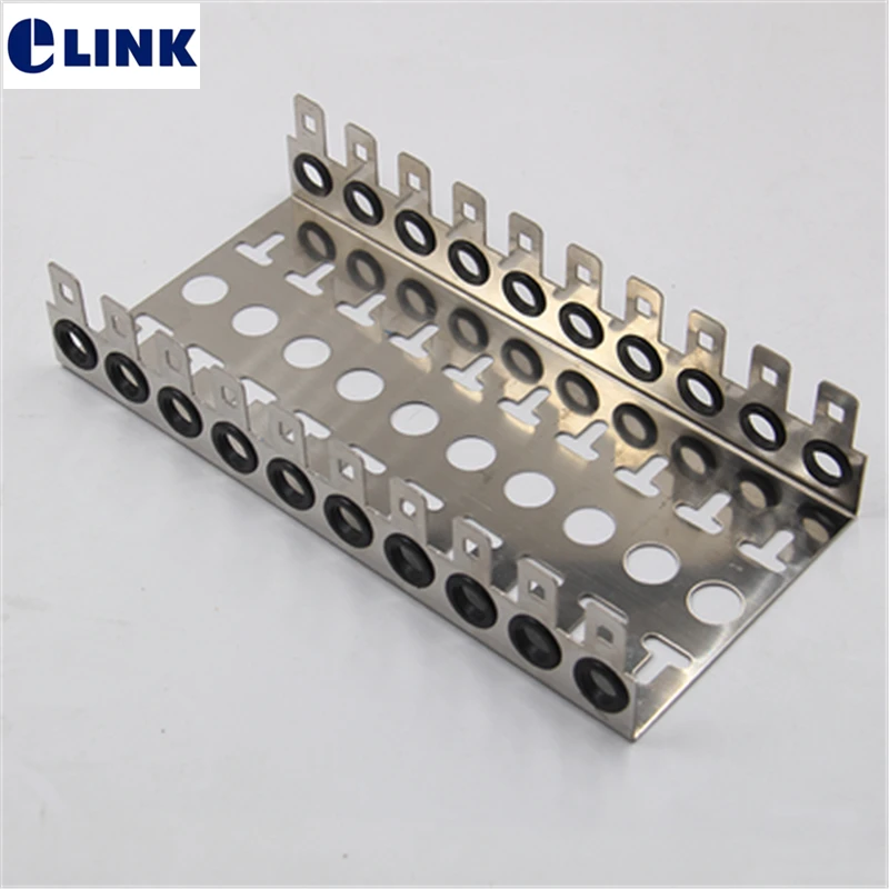 10-Units Stainless steel Frame for 10pairs tel voice Module snap-in terminal block thickened 100pairs blank patch panel 4pcs