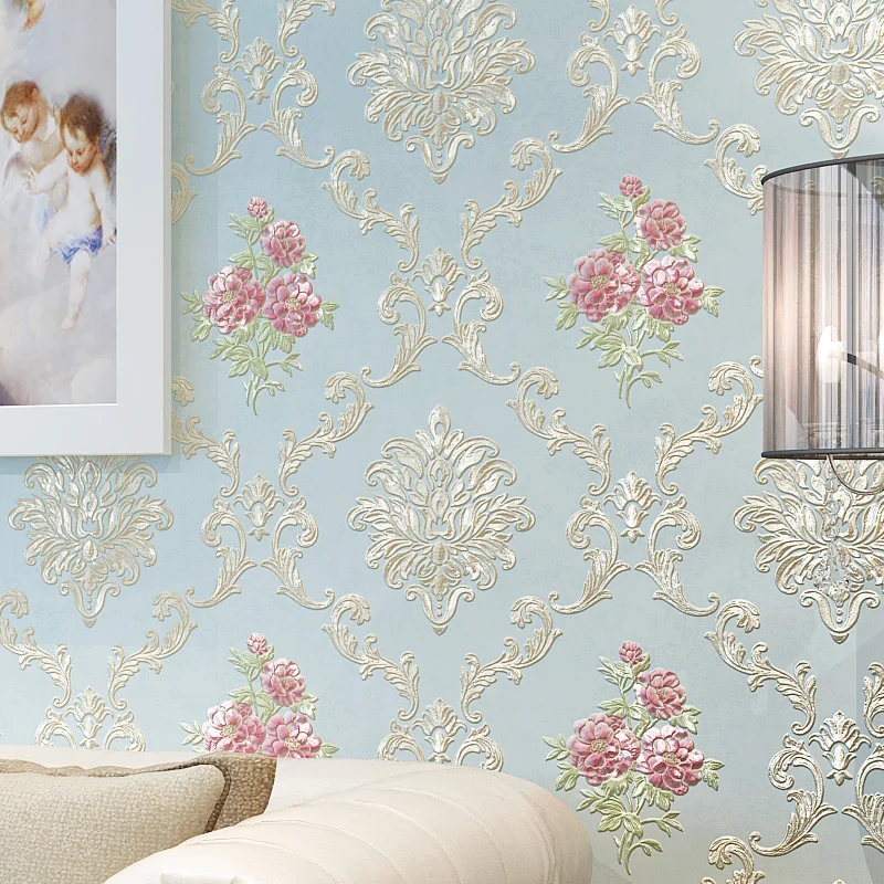 wellyu обои Wallpaper embossed sculpture embossed on both sides of the printing and dyeing process bedroom living room wallpaper