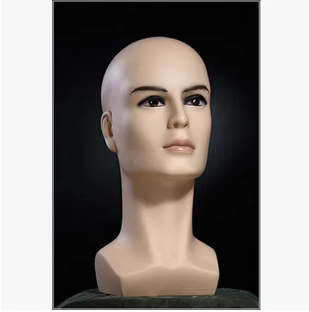 

Free Shipping!! Best Quality Plastic Men Head Mannequin Male Mannequin Head Factory Direct Sell