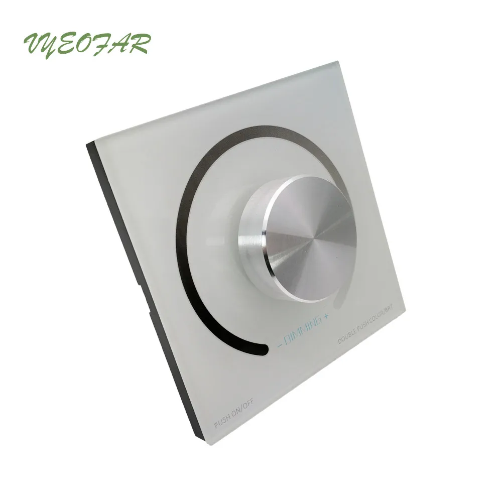 New K1 Led Dimmer 12V Dimming PWM Controller 12V-24V Wall Mount Manual Panel Digital Display Rotary Single Color Led Strip Dim