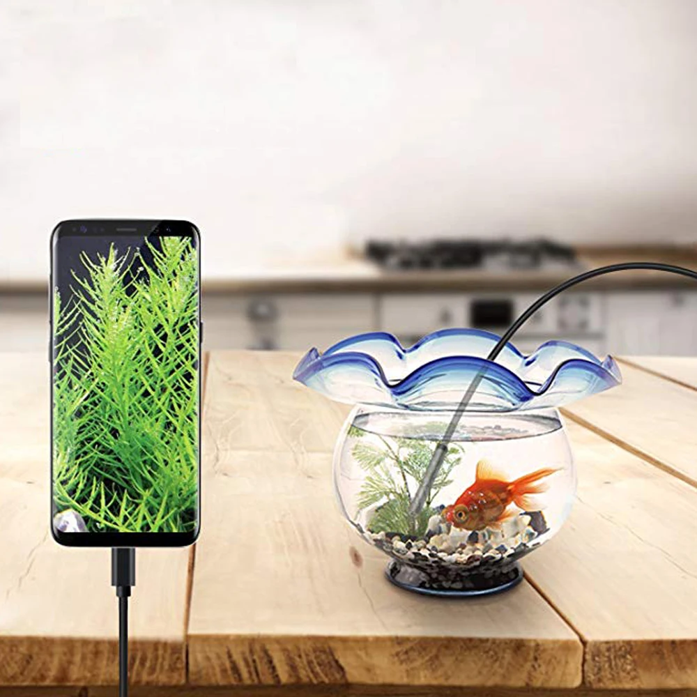 USB Endoscope Camera  5.5MM Lens 1M/2M/5M Semi-Rigid Cable Android  Waterproof Borescopes Mini Camera For PC Android Phone