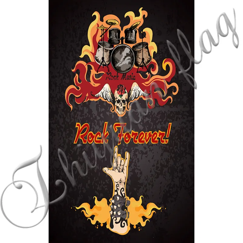 90x150cm rock forever flag banner