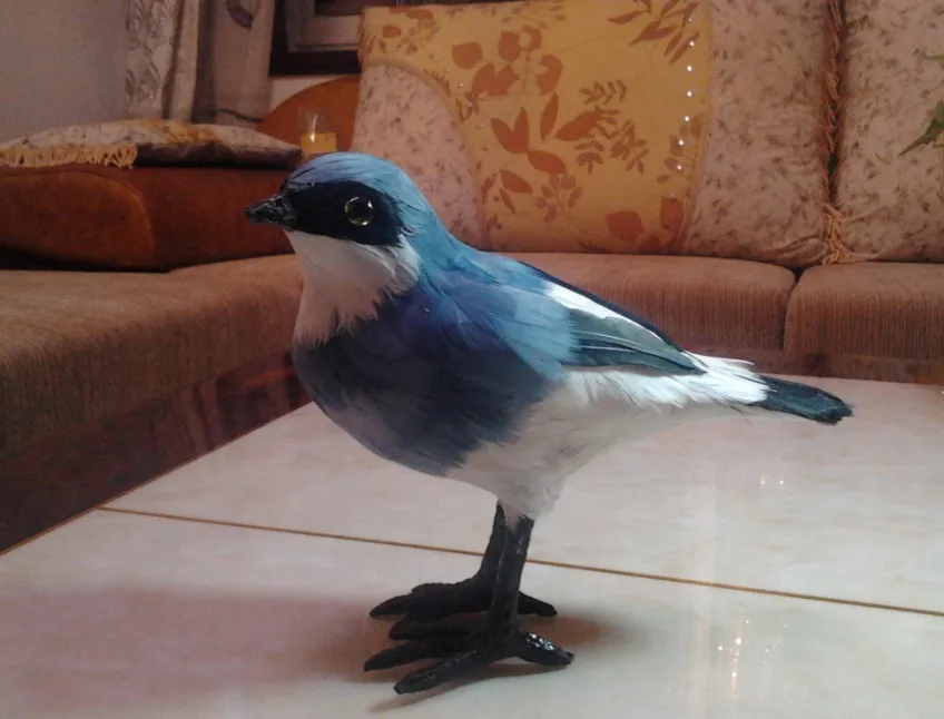 new Simulation Shrike toy polyethylene&furs gray Shrike model gift about 17x15cm y0080