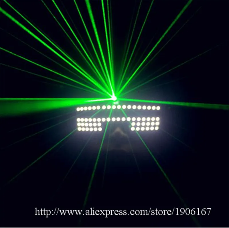 Led Luminous Green Laser Man Glasses Christmas Halloween Party Laserman Glasses DJ KTV Nightclub Singer Dancer Stage Eyewear