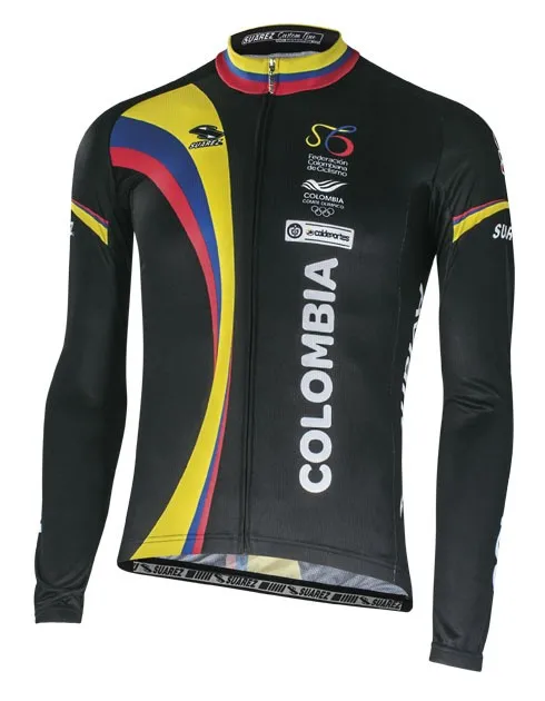 Winter Fleece Thermal Long Cycling Jerseys 2016 COLOMBIA Team Mtb Long Sleeve Men Bike Wear Cycling Clothing