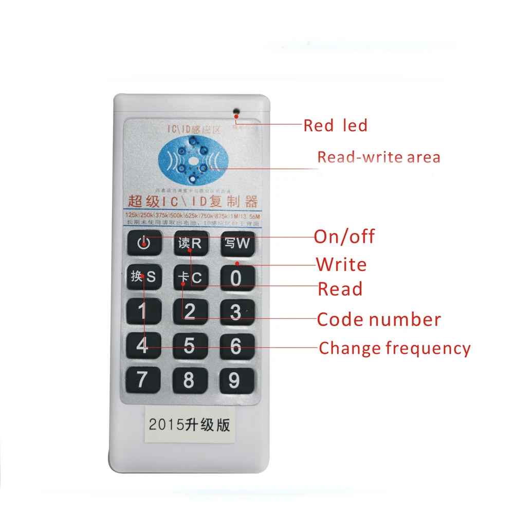 Handheld 125Khz-13.56MHZ Copier Duplicator Cloner RFID NFC ID/IC card reader & writer