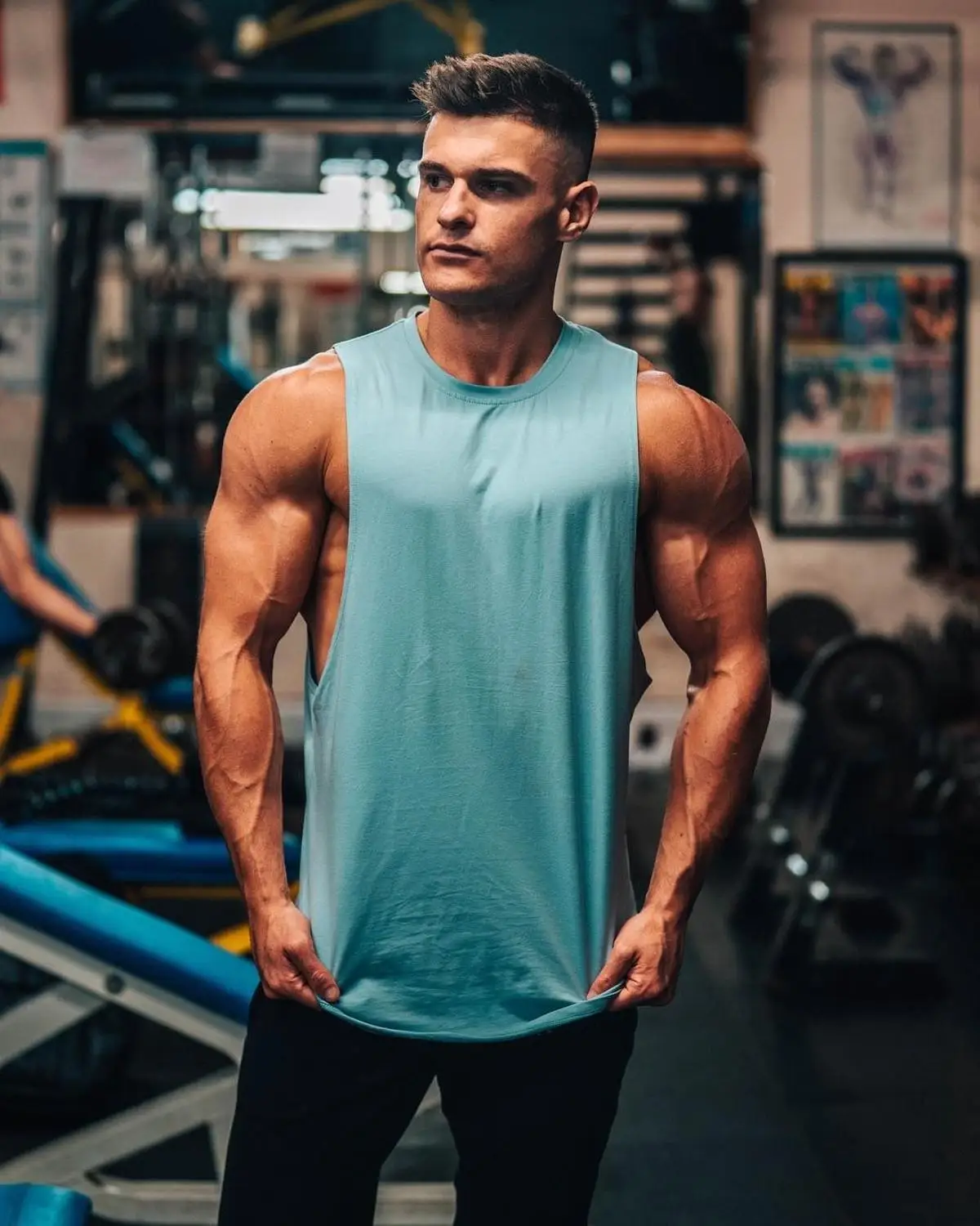 Men Bodybuilding Tank Tops Gyms Fitness Workout Sleeveless Shirts Casual Fashion Cotton Print Vest Male  Brand Clothing