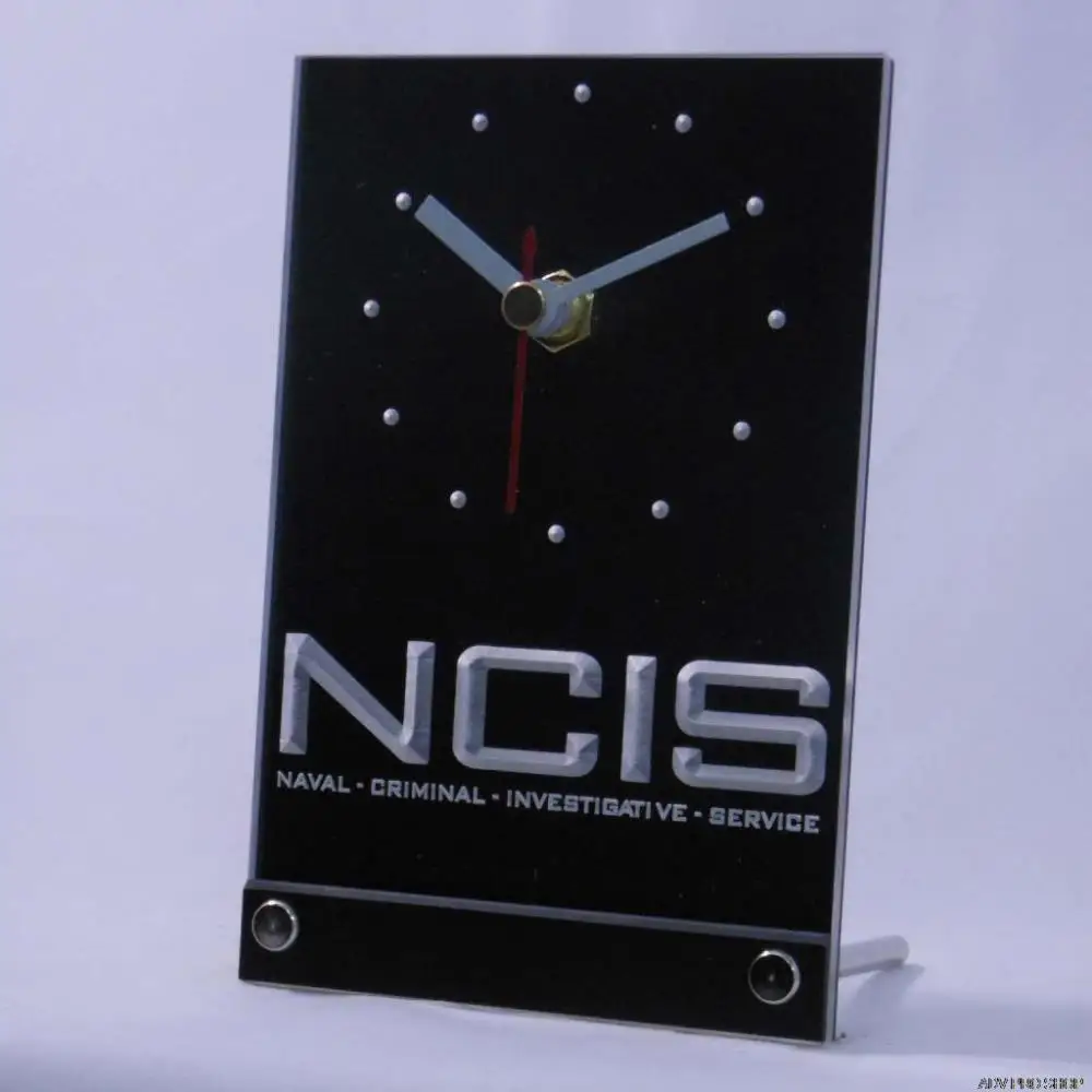 tnc0230 NCIS Naval Criminal Investigative Table Desk 3D LED Clock