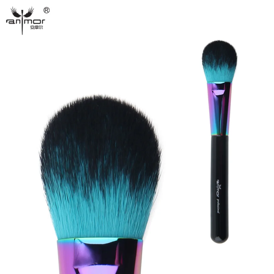 

Anmor Rainbow Makeup Brushes Professional Blush Brush 1PCS Synthetic Hair Brush For Blusher And Powder pedzle do make up New