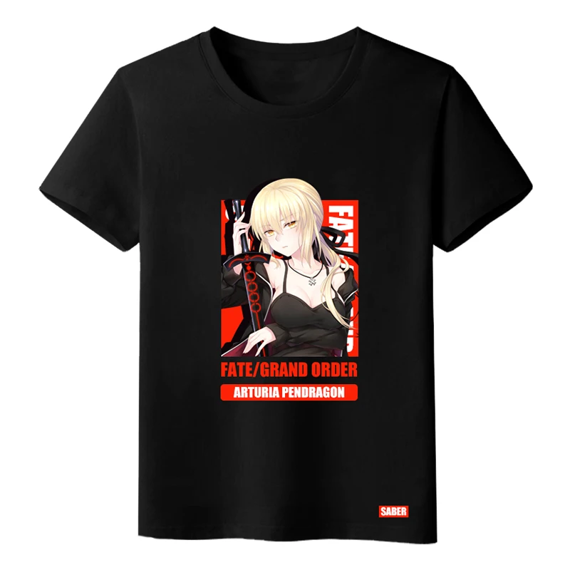 MGFHOME Anime JK Unisex Fate stay night Saber Alter Cosplay T-Shirt Sexy Tops Tee Shirt Women Men t shirt tshirt