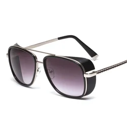 Classic IRON MAN 3 Matsuda TONY Steampunk Sun glasses Men Mirrored Designer Brand Glasses Vintage Sun glasses