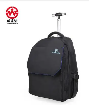 Imagem -06 - Trolley Backpack on Wheels para Homens e Mulheres Travel Bagagem Bolsa Wheeled Rolling Bags Business Bolsa Bagagem Mala on Wheels