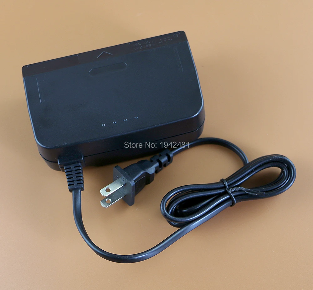 Adaptador de fuente de alimentación de CC, cargador de pared con enchufe europeo y estadounidense para consola N64, AC100-245V negro de alta calidad, 1 ud.