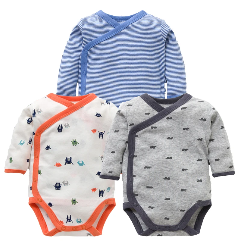 

3 Pieces/Lot Baby Girl Clothes Set long sleeves Cartoon Printed Newborn Baby boy Clothes 100% Cotton Baby Bodysuits Infant 3-12M