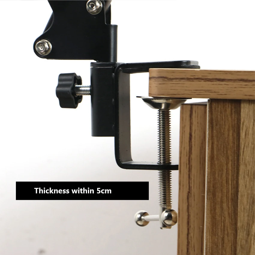 Nuovo Arrivo Pieghevole In Metallo Espositori e Alzate Monta Supporto per i Microfoni Da Tavolo Comodo Treppiede Staffa con Morsetto per Blogger