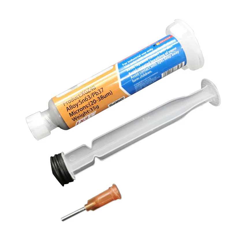 10cc Syringe Solder Paste XGZ40  Tin Cream Welding Solder BGA Flux For Soldering Welding Tool Welder Repair Rework With Tip