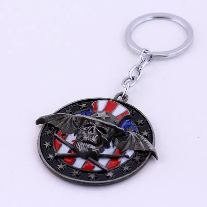 California Punk Rock Style Avenged Sevenfold Keychain Music Band A7X Key Ring Holder Gift Chaveiro Car Key Chain Pendant Jewelry