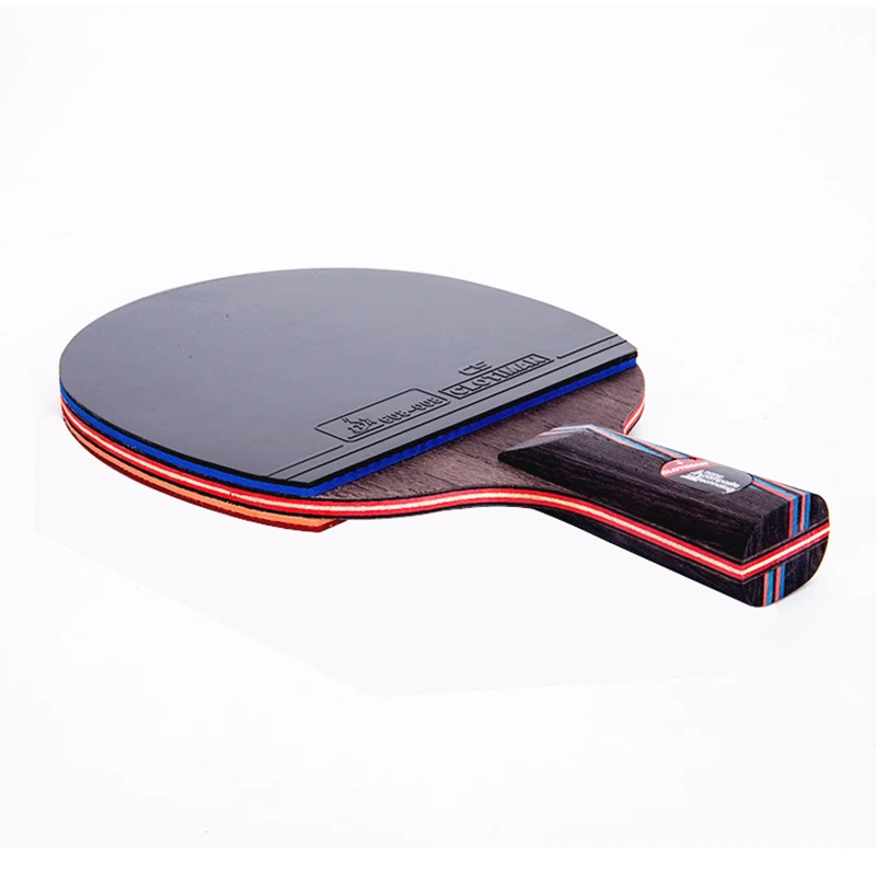 Carbon fiber table tennis racket 7 layers long handle short handle  horizontal grip tennis table paddle blade rubber